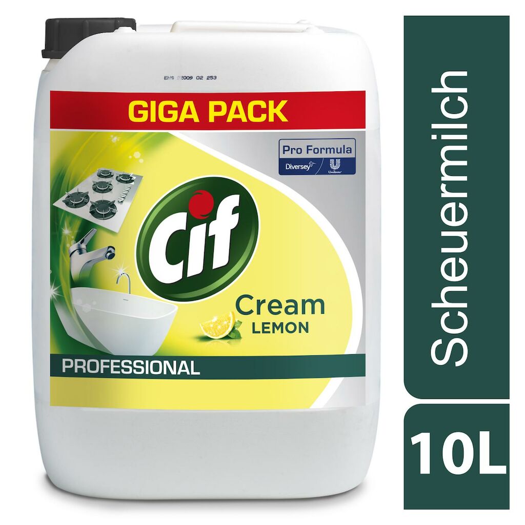 Cif Professional Crème Lemon 10L - Scheuermilch mit natürlichen Mikropartikeln